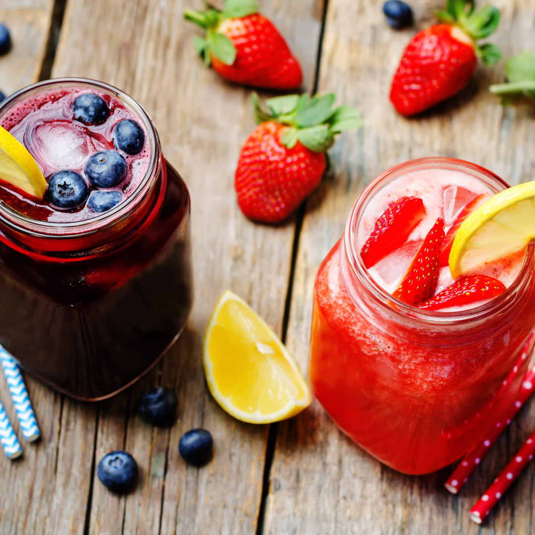 Real fresh strawberry lemonade
