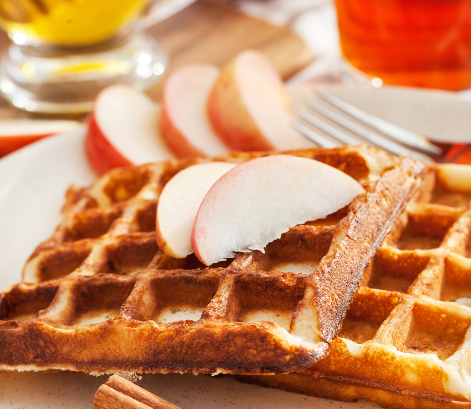 The Best Apple Cinnamon Waffles