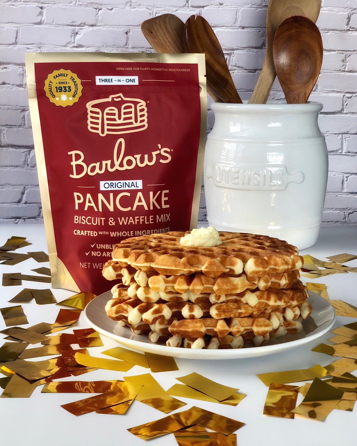 Barlow's Foods 3 in 1 Original Pancake, Biscuit and Waffle Mix 32 oz - 2 Packs